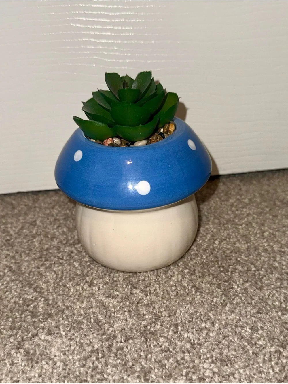 🍄 Flower Market Mushroom Faux Succulent Decorative Planter 6”